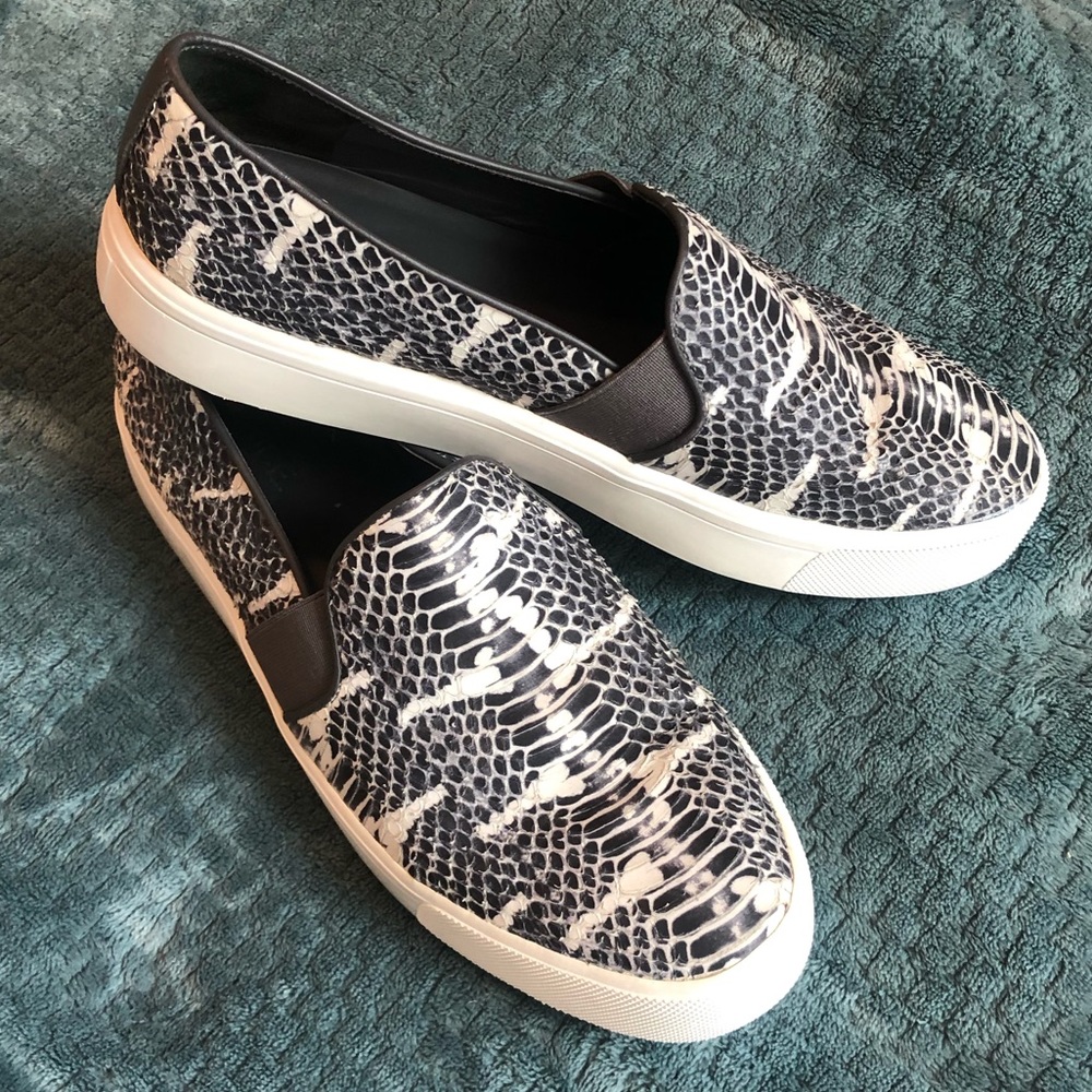 Vince faux snakeskin slip on sneakers